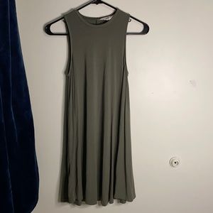 Olive green keyhole dress